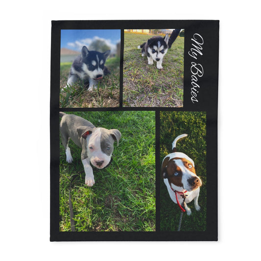 Personalized Arctic Fleece Blanket, Custom Blanket with up to 4 Photos, Gift for Loved Ones, Cozy Photo Throw, Memory Blanket, Home Decor,