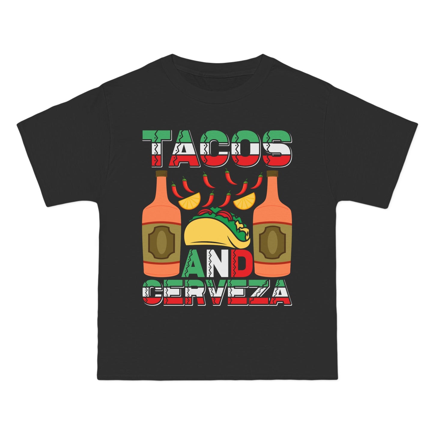 Taco and Cerveza Lover Tee, Mexican Food Graphic Shirt, Foodie Gift, Funny T-Shirt, Taco Tuesday Top, Food Pun Clothing