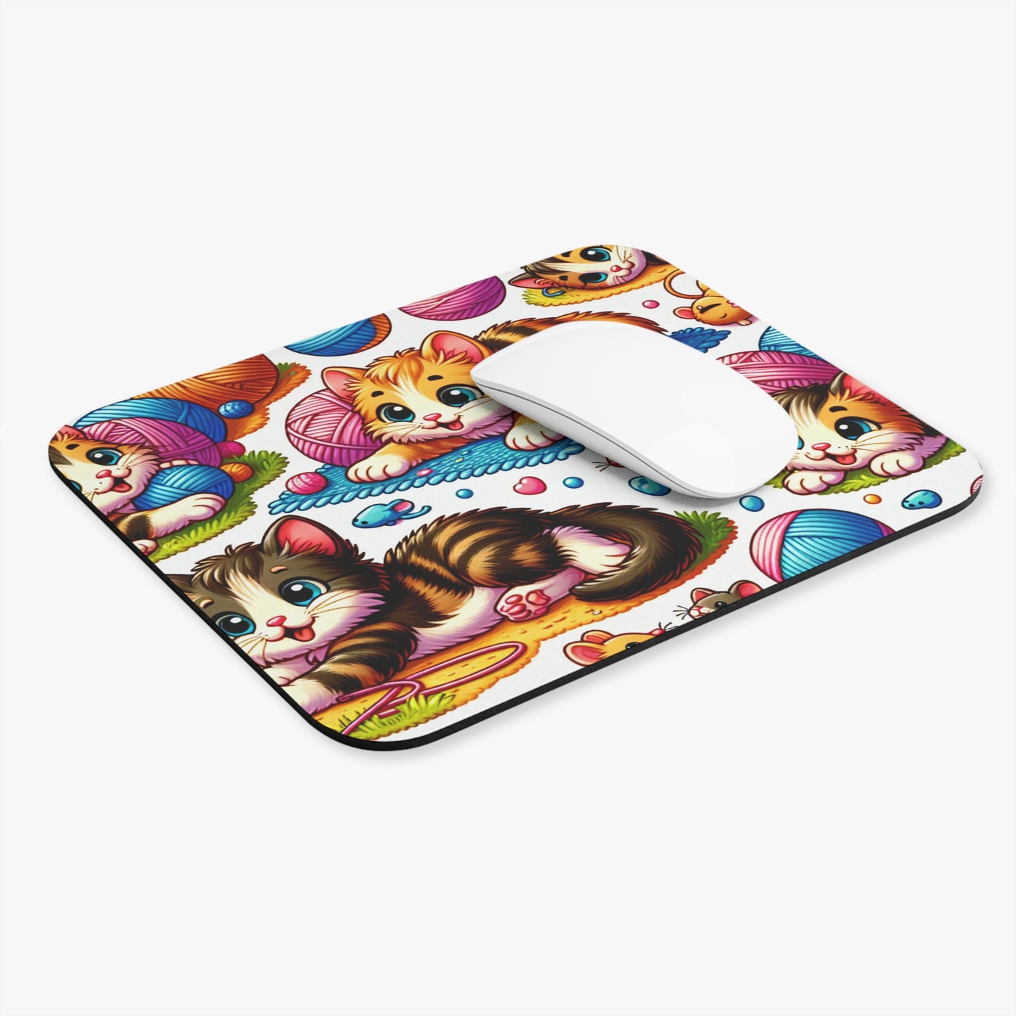 Rectangle Mouse Pad - Kittens, Cute Cat Lover's Desk Mat, Non-Slip Gaming Pad, Office Accessories, Gift for Cat Owners, Custom Mouse Mat