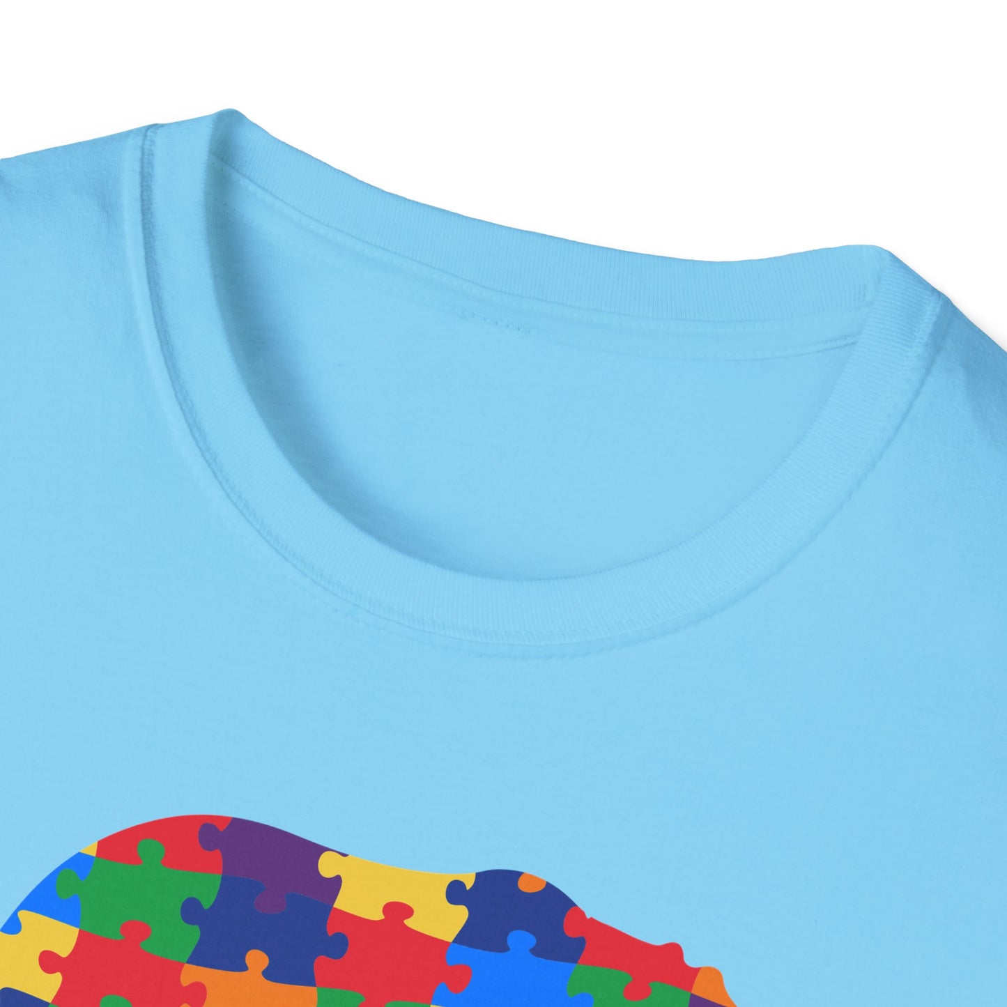 Mama Bear Puzzle Unisex T-Shirt, Gift for Moms, Autism Awareness