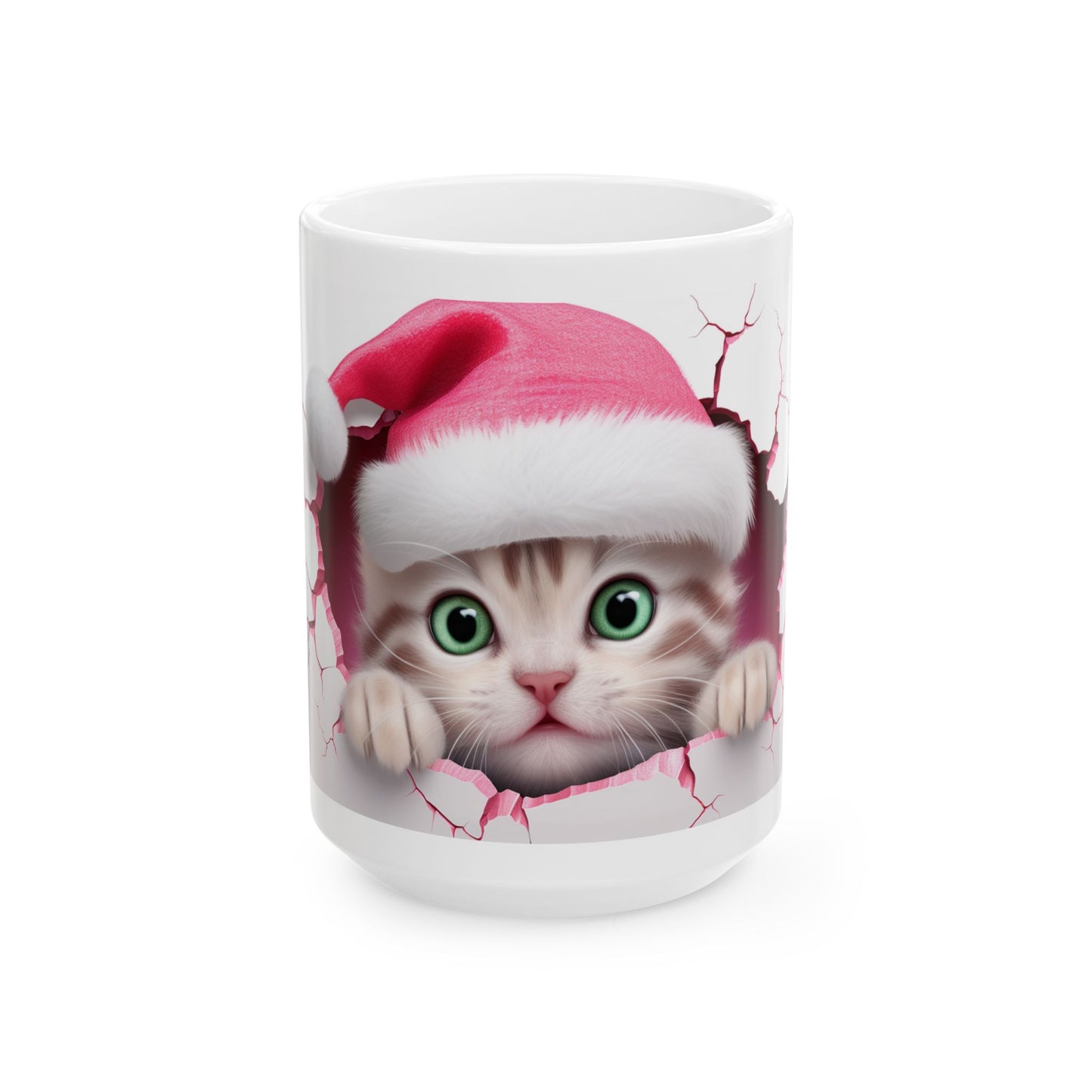 Kitten Coffee Mug, Cute Ceramic Cup for Cat Lovers, Gift for Pet Owners, Animal Tea Cup, Adorable Drinkware, Funny Kitty Mug, Porcelain