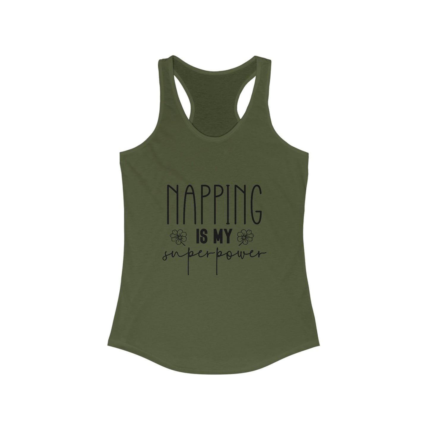 Racerback Tank Top, Napping is My Superpower Mom Tank, Mom Jokes, Women's Sleeveless Shirt, Funny Mother's Day Gift, Mom Life Clothing