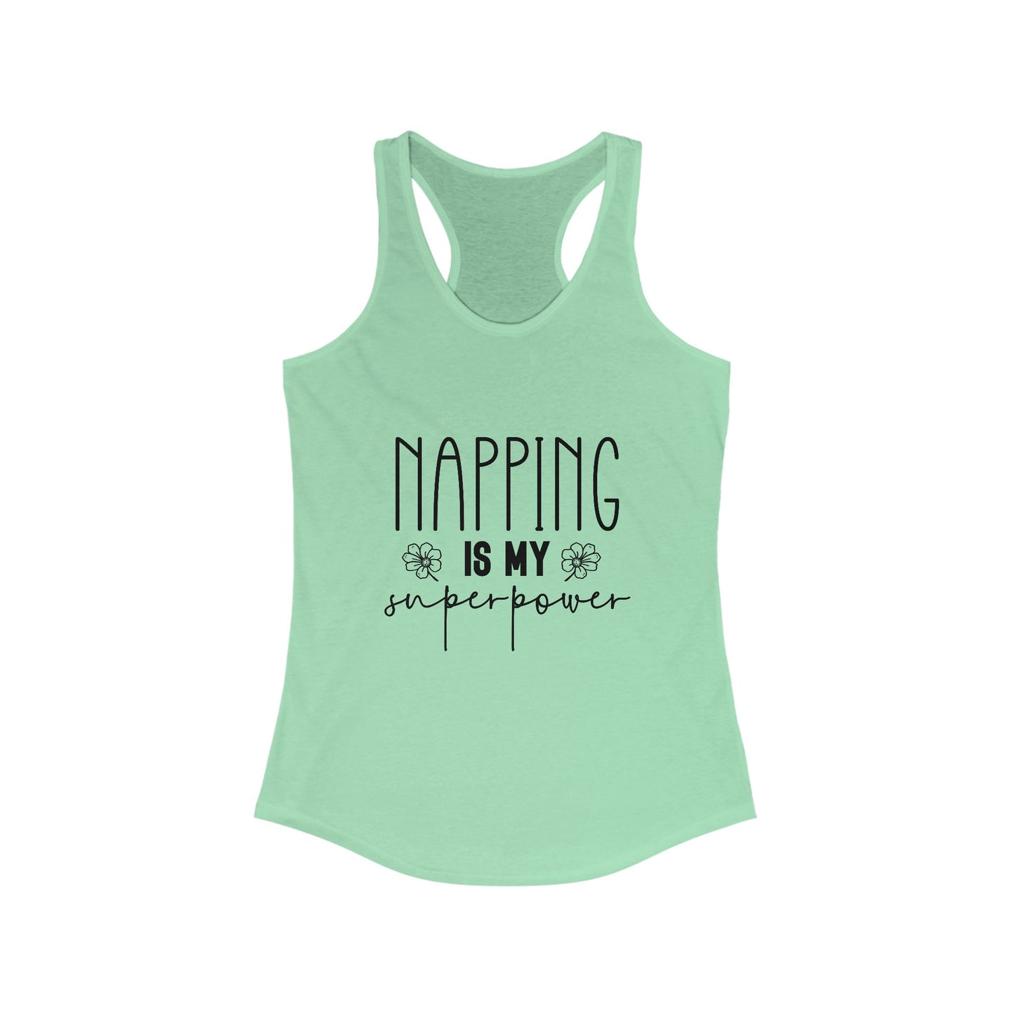 Racerback Tank Top, Napping is My Superpower Mom Tank, Mom Jokes, Women's Sleeveless Shirt, Funny Mother's Day Gift, Mom Life Clothing
