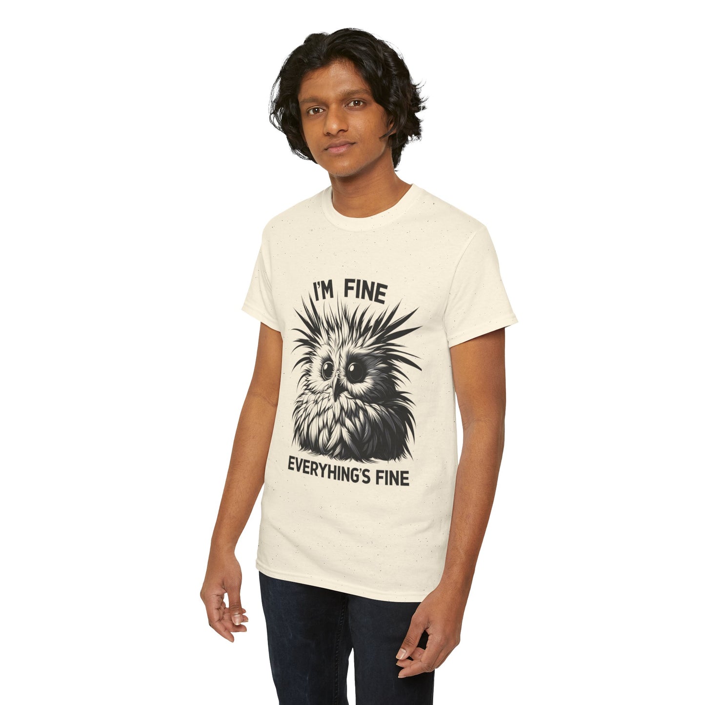 Funny Owl Unisex Tee, Cute I'm Fine Everything's Fine Shirt, Graphic Tee, Novelty Tee, Humor Tee, Animal Lover Gift
