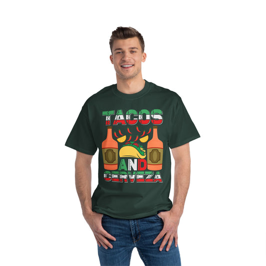 Taco and Cerveza Lover Tee, Mexican Food Graphic Shirt, Foodie Gift, Funny T-Shirt, Taco Tuesday Top, Food Pun Clothing