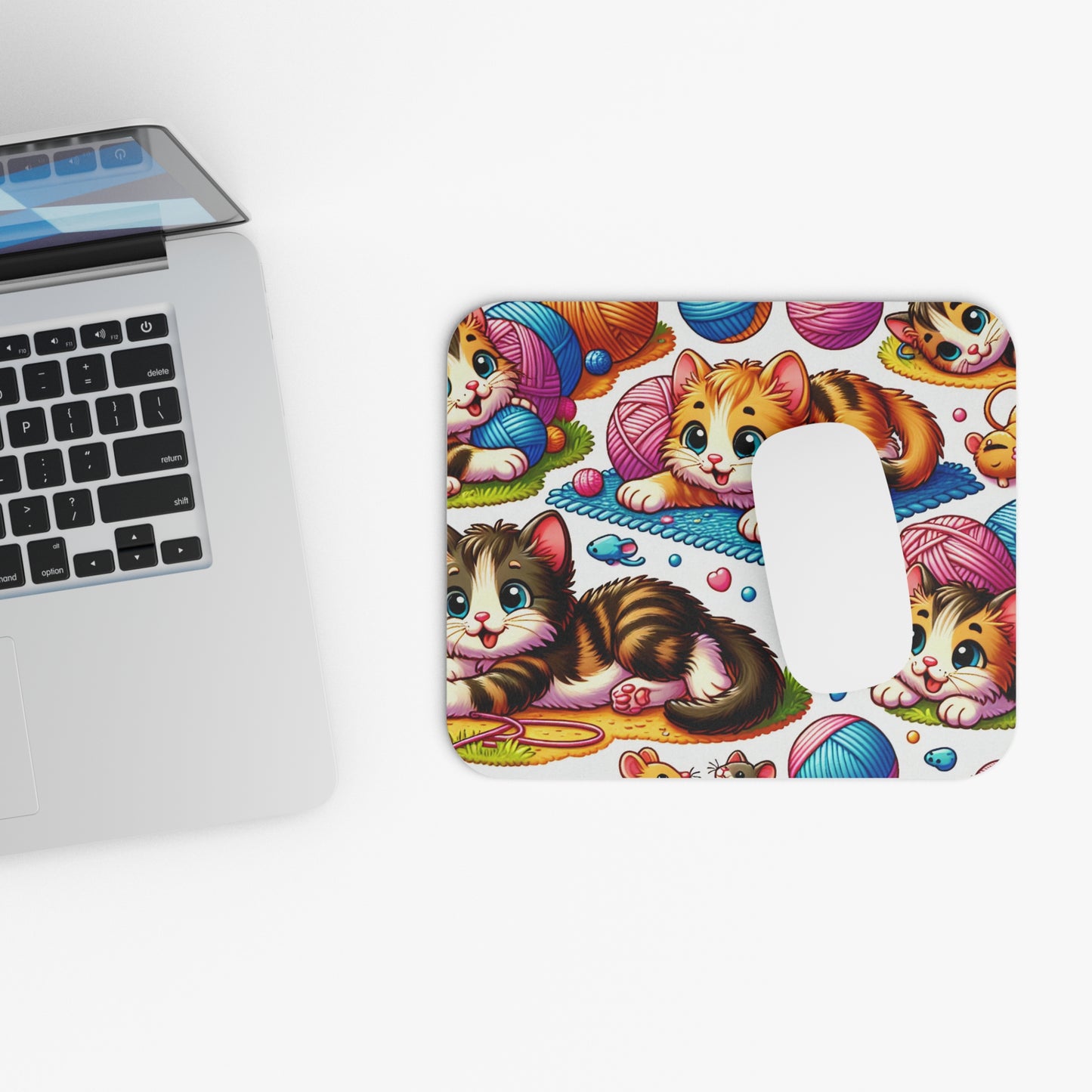 Rectangle Mouse Pad - Kittens, Cute Cat Lover's Desk Mat, Non-Slip Gaming Pad, Office Accessories, Gift for Cat Owners, Custom Mouse Mat