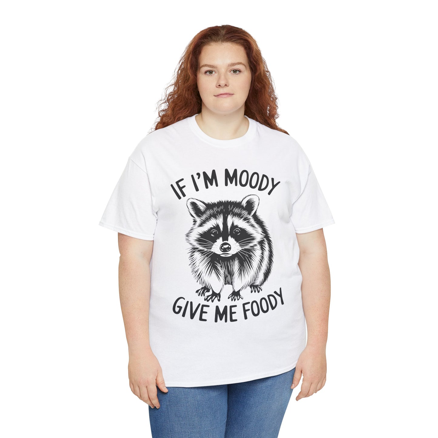 Funny Shirt Gift for Wife Mom, Moody Give Me Foody Tee, Unisex Cotton T-Shirt, Birthday Present, Christmas Gift, Humorous Apparel