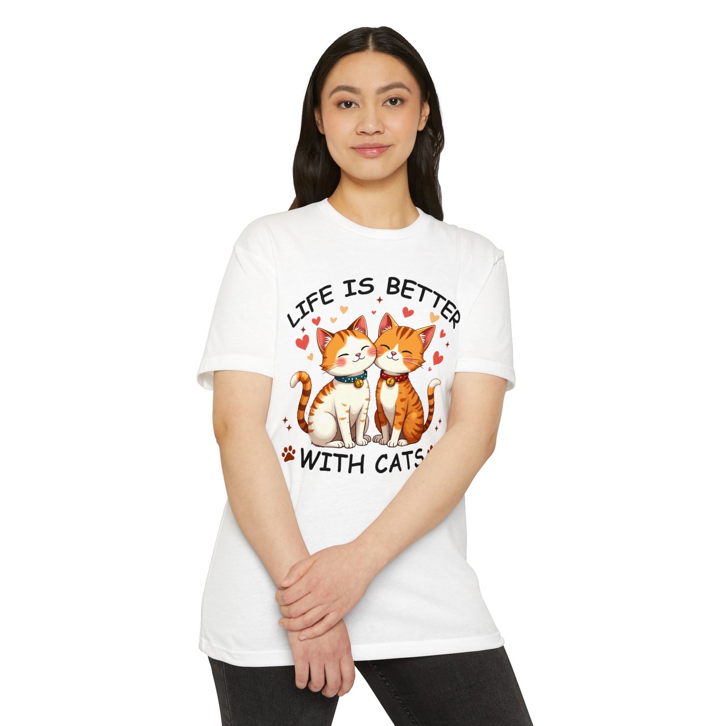 Cat Lover T-shirt, Funny Cat Tee, Life is Better with Cats Shirt, Pet Owner Gift, Cat Mom/Dad Top, Animal Lover Apparel