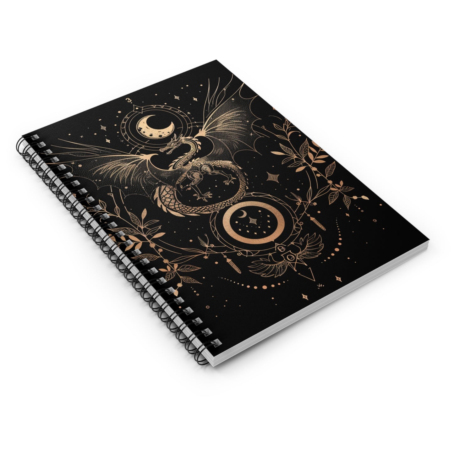 Spiral Notebook, Dragon Journal, Mythical Creature Diary, Fantasy Writing Pad, Ruled Line Notepad