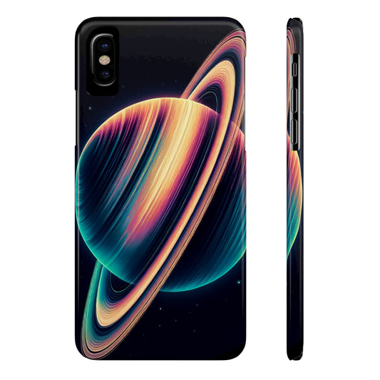 Saturn Slim Phone Case, Durable Impact Resistant Space iPhone Cover, Protective Outer Space Phone Case, Galaxy Phone Case, Celestial Phone