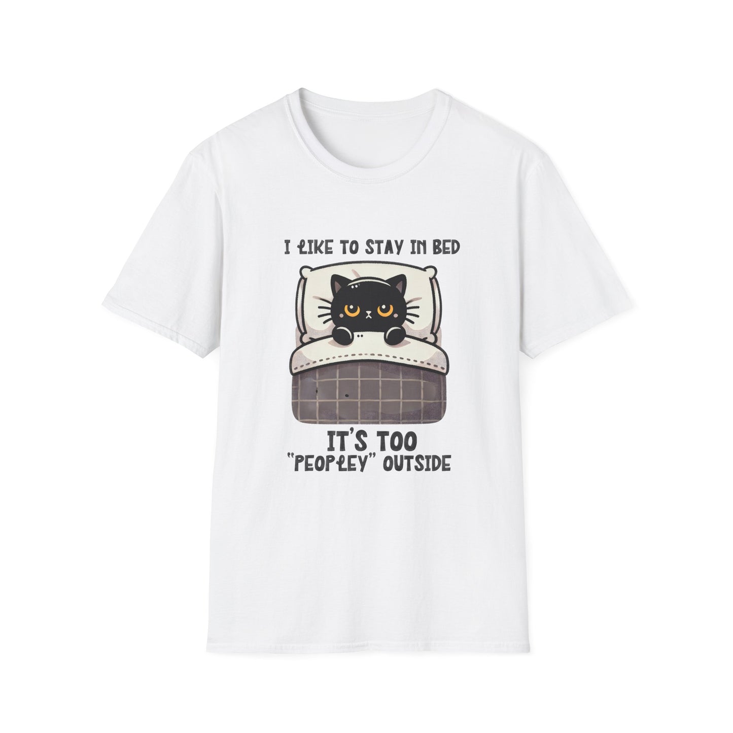 Stay In Bed Antisocial Unisex T-Shirt, Introvert Tee, Comfortable Shirt, Sarcastic Top, Funny Graphic Tee