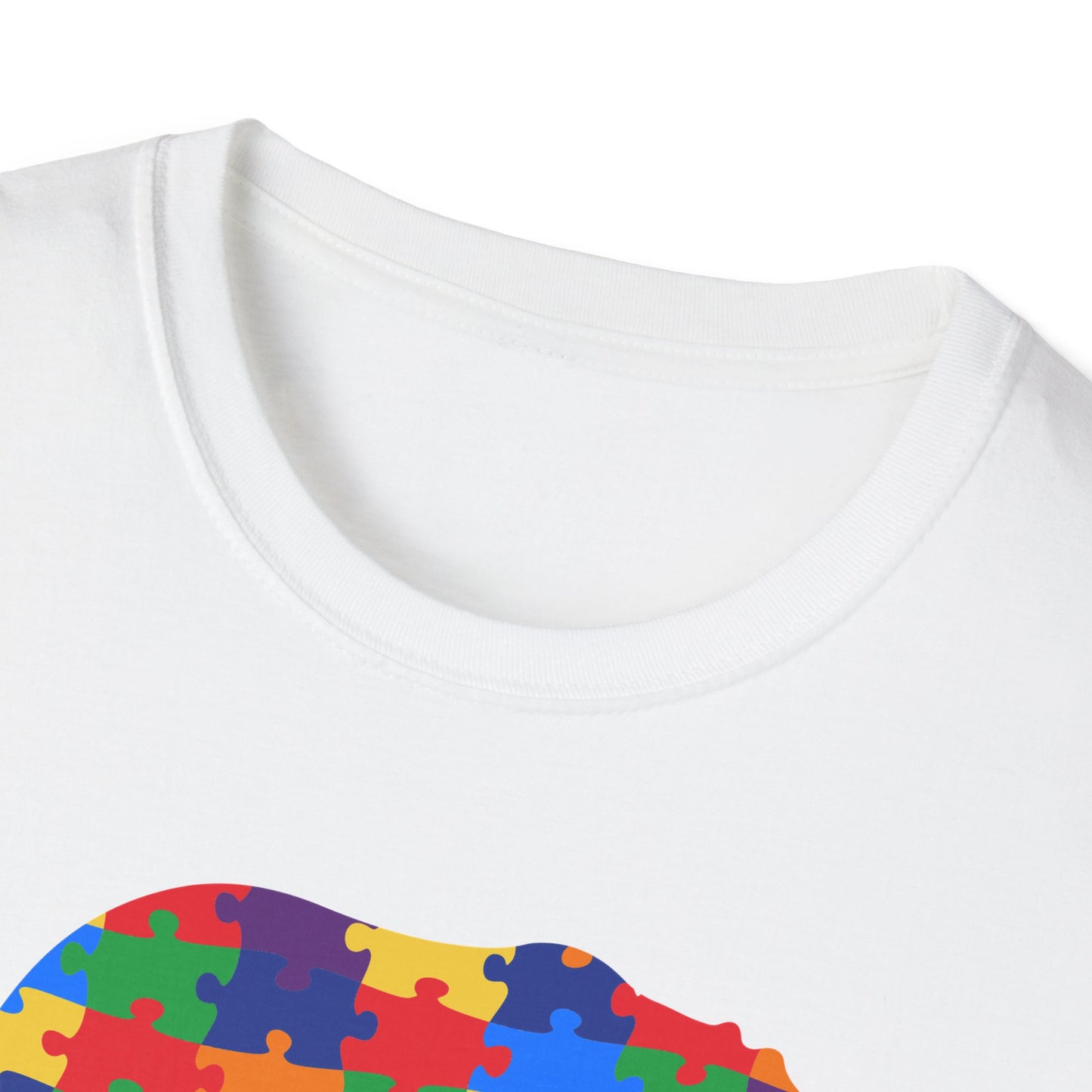 Mama Bear Puzzle Unisex T-Shirt, Gift for Moms, Autism Awareness